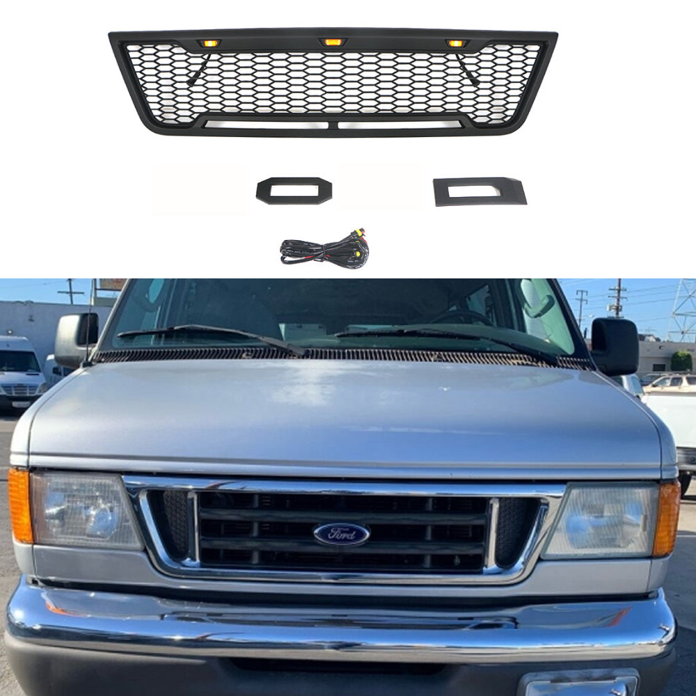 Front Grille For 2003 2004 2005 2006 2007 Ford E150 E250 E350