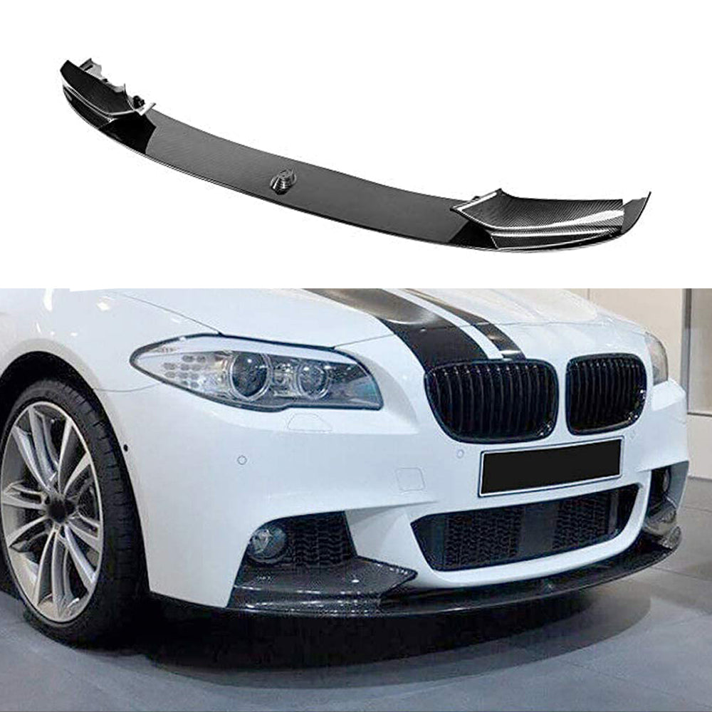 For 2011 2012 2013 2014 2015 2016 BMW F10 528i 535i 550i M Sport M Tech  Style Front Splitter Bumper Chin Lip Carbon Fiber