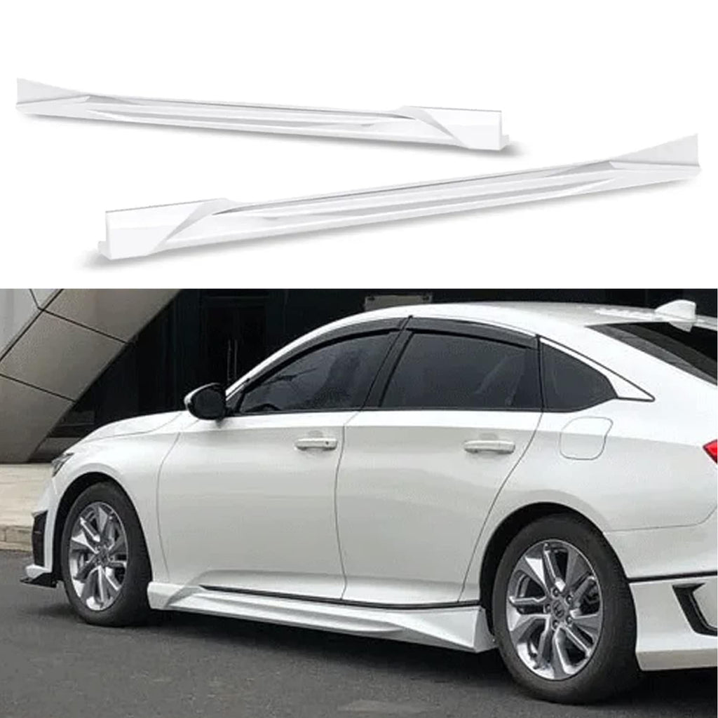 Compatibility with 2018-2020 Accord Side Skirts Exterior Door Panel Trim Body Kits ABS White