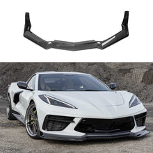 Load image into Gallery viewer, Front Lip Compatible with 2022 2023 Corvette C8 Z51 ZR1 Style STG 3 Winglet Front Bumper Chin Lip Splitter ABS 7PCS Carbon Fiber Look