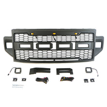 Load image into Gallery viewer, Front Grille For 2021 2022 Ford F150 Front Mesh Grilles W/3 LED Lights &amp; Side Lights Black