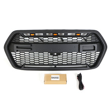 Load image into Gallery viewer, Front Grille For 2022 Ford Transit Custom Bumper Grills Grill Cover W/3 LED Light Black