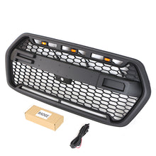 Load image into Gallery viewer, Front Grille For 2022 Ford Transit Custom Bumper Grills Grill Cover W/3 LED Light Black