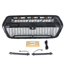 Load image into Gallery viewer, Front Grille For 2022 Ford Transit Custom Bumper Grills Grill Cover W/3 LED Light &amp; Light Bar Black