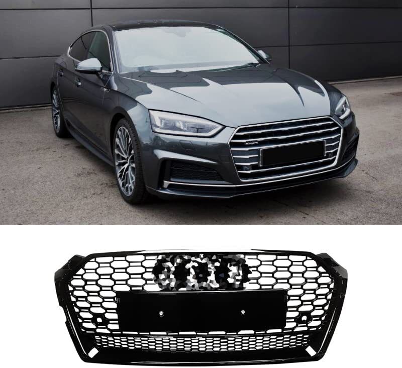 Front Grille For 2017 2018 2019 Audi A5 S5 B9 Bumper Grill RS5 STYLE Gloss Black