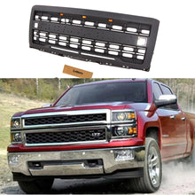 Load image into Gallery viewer, Front Grille for 2014-2015 Chevrolet Silverado 1500 Grills Grill Cover W/3 LED Lights and Cube Lights Black