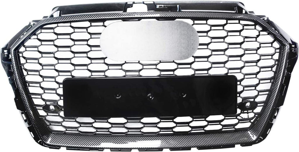 Fits For Audi A3 S3 2017 2018 2019 RS3 Style Grille Front Hood Henycomb Bumper Grill