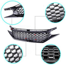 Load image into Gallery viewer, Front Grille For 2016 2017 2018 2019 2020 2021 Honda Civic 10th JDM Mesh Bumper Grill Grills Glossy Black