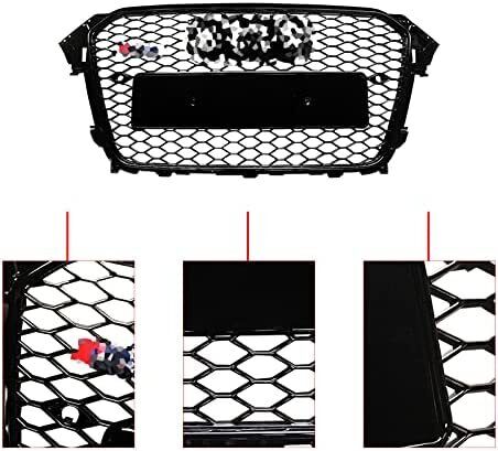 Grill Mesh Grille For 2013 2014 2015 2016 Audi A4 S4 B8.5 RS4 Style Honeycomb Front Bumper