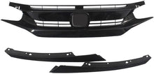 Load image into Gallery viewer, Fits 2016 2017 2018 2019 2020 2021 Honda Civic 10th Gen OE Gloss Black Front Bumper Hood Mesh Grille