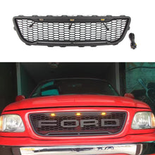 Load image into Gallery viewer, Front Grille For 1999-2003 Ford F150 Bumper Grills Grill Cover W/3 LED Light Black