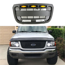 Load image into Gallery viewer, Front Grille For 2001 2002 2003 Ford Ranger Raptor Style Grilles Bumper Grills With Letters &amp; Lights Black