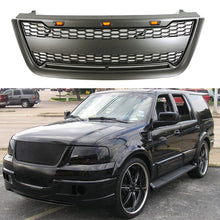 Load image into Gallery viewer, Front Grille For 2003 2004 2005 2006 Ford Expedition Bumper Grills Grill Cover W/3 LED Light Black