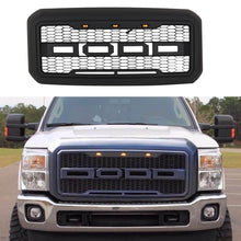 Load image into Gallery viewer, Front Grille For 2011 2012 2013 2014 2015 2016 Ford F250 F350 Super Duty Grill Raptor Style W/3 Lights Black