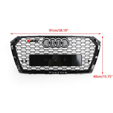 Load image into Gallery viewer, For Audi A4/S4 B9 2017 2018 2019 RS4 Style Honeycomb Front Mesh Grille Black