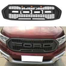 Load image into Gallery viewer, Front Grlle For 2017 2018 2019 Ford Everest Bumper Grills Grill Cover W/3 LED Light Black