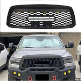 Front Grille For 2010 2011 2012 2013 2014 2015 2016 2017 2018 Toyota Sequoia TRD Bumper Grilles Replacement Grill With 4 Led Lights Black