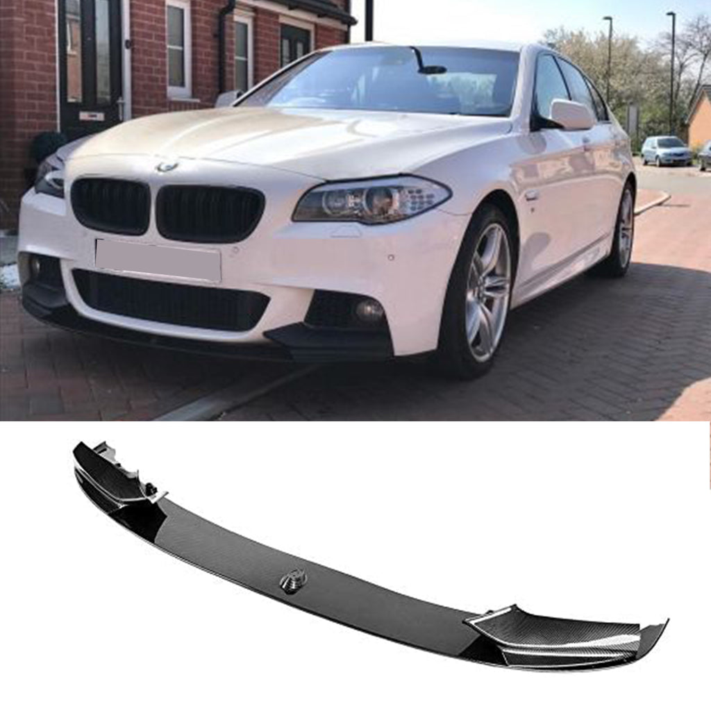 For 2011 2012 2013 2014 2015 2016 BMW F10 528i 535i 550i M Sport M Tech Style Front Splitter Bumper Chin Lip Carbon Fiber