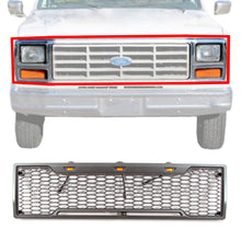 Load image into Gallery viewer, Front Grille For 1980 1981 1982 1983 1984 1985 1986 Ford Bronco F150 Front Grilles Bumper Grill With 3 Led Lights Black
