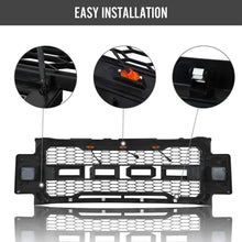 Load image into Gallery viewer, Front Grille For 2017 2018 2019 Ford F250 F350 Super Duty Upper Bumper Grill With 3 Led Lights Black