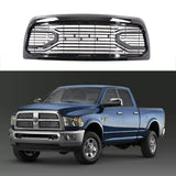 Front Grille for Dodge RAM 2500 3500 2010-2019 Bumper Grill Grills Big Horn Horizontal Style W/0 lights Gloss Black
