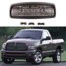 Load image into Gallery viewer, Grille Replacement For Dodge Ram 1500 2002 2003 2004 2005 Front Mesh Bumper Honeycomb Grill W/Lights Black