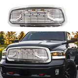 Grill For 2014 2015 2016 2017 2018 Dodge Ram 1500 Front Mesh Bumper Grille Big Horn Style Grille W/3 Lights Chrome