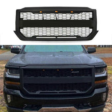 Load image into Gallery viewer, Front Grille For 2016-2018 Chevrolet Silverado 1500 Bumper Grills Grill Cover W/3 LED Light Black