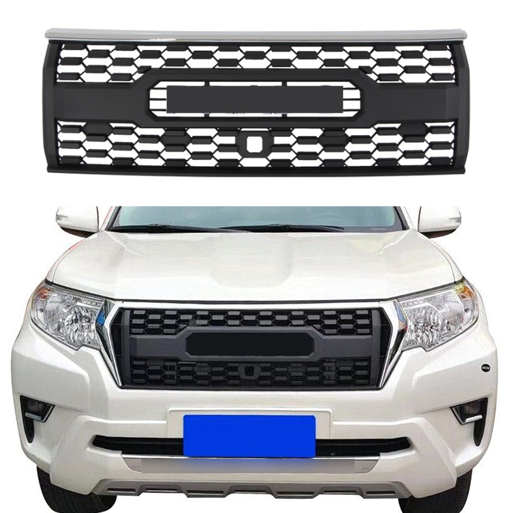 Front Grille For 2018-2020 Toyota Prado Bumper Grills Grill Cover W/0 Light Black