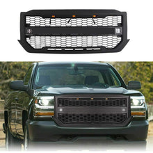 Load image into Gallery viewer, Front Grille For 2016 2017 2018 Chevrolet Silverado 1500 Bumper Grills Grill Cover W/3 LED Light and Cub Light Black