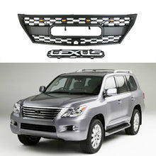 Load image into Gallery viewer, Front Grille For 2008 2009 2010 2011 2012 Lexus LX570 Front Center Mesh Grill Cover With 4 LED Lights Black