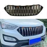 Front Grille For 2013-2016 Hyundai Santa Fe Bumper Grills Grill Cover W/3 Light Chrome