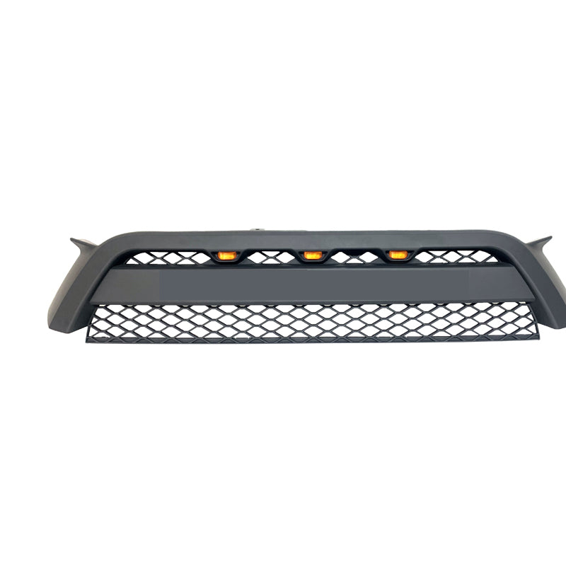 Front Grille For 2012-2015 Toyota 4Runner Bumper Grill Grills Cover W/3 LED Light Black