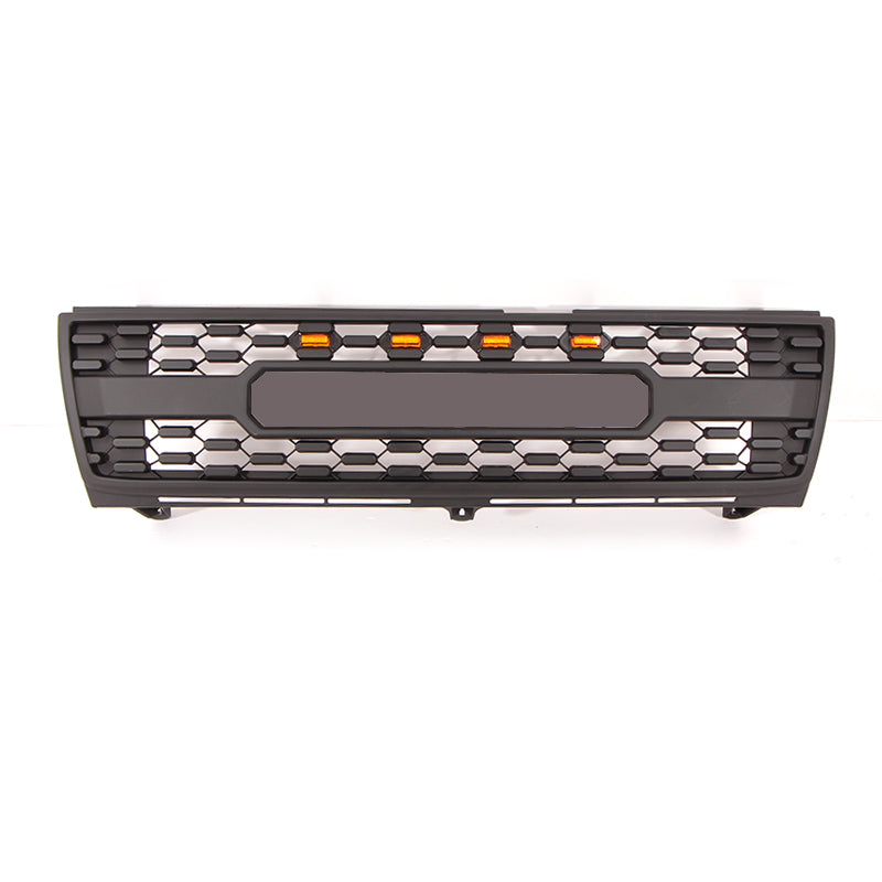 Front Grille For 1997 1998 1999 2000 Toyota Tacoma Bumper Grills Grill Cover W/4 LED Light Black