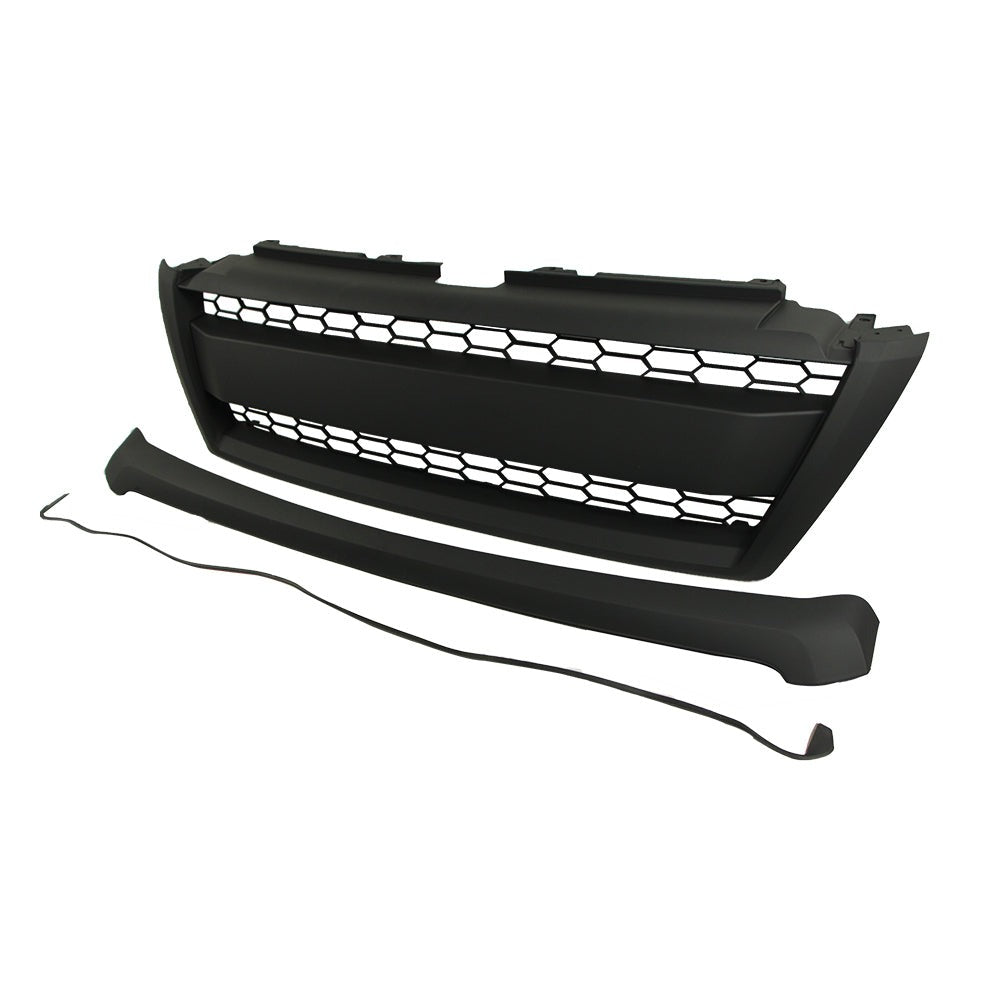 Front Grille For 2014-2017 Land Crusier Prado Bumper Grills Grill Cover W/0 Light Black