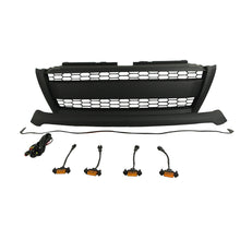 Load image into Gallery viewer, Front Grille For 2014-2018 Toyota Land Crusier Prado Bumper Grills Grill Cover W/4 LED Lights Black