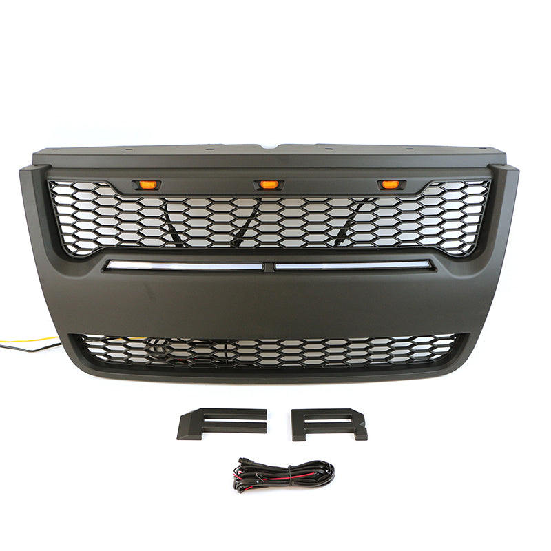 Front Grille For 2006 2007 2008 2009 2010 Ford Explorer Grill Bumper Grills Cover Grill W/ Letters&LED Lights