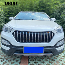 Load image into Gallery viewer, Front Grille For 2013-2016 Hyundai Santa Fe Bumper Grills Grill Cover W/3 Light Chrome
