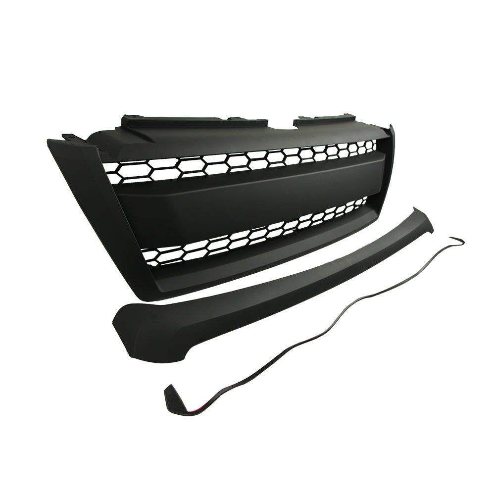 Front Grille For 2014-2017 Land Crusier Prado Bumper Grills Grill Cover W/0 Light Black
