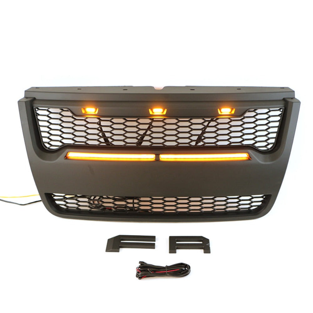 Front Grille For 2006 2007 2008 2009 2010 Ford Explorer Grill Bumper Grills Cover Grill W/ Letters&LED Lights