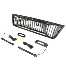 Load image into Gallery viewer, Front Grille For 2003 2004 2005 2006 2007 E150 E250 E350 Matte Black Grille With Light Bar