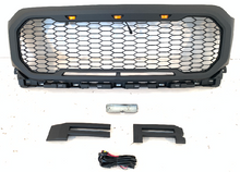 Load image into Gallery viewer, Front Grille For 2021 Ford F150 Raptor Style Bumper Grills Grill Cover W/3 LED Light Black