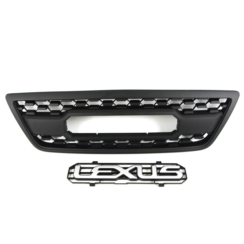 Front Grille For 1998 1999 2000 2001 2002 Lexus LX570 Front Center Mesh Grill Cover With 4 LED Lights Black